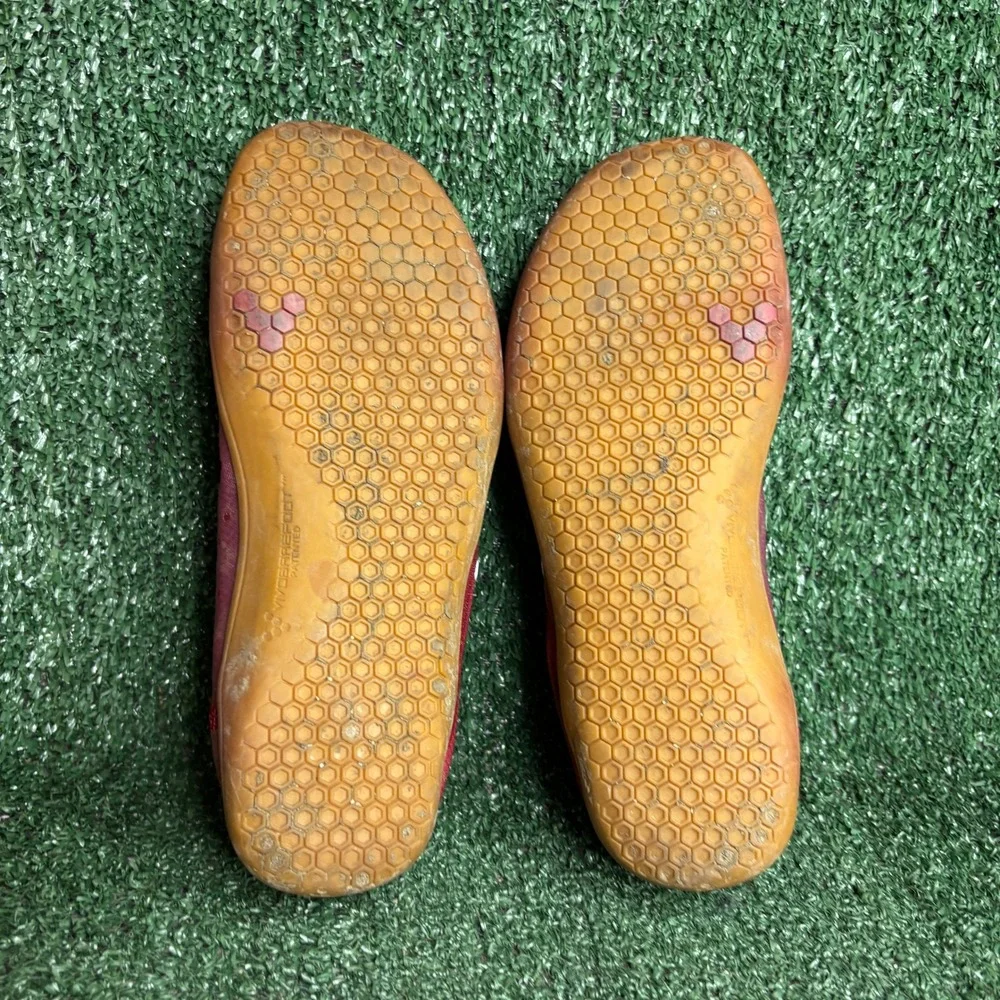 Vivobarefoot Primus Lite Minimalist Mesh Running Sneakers Red Junior Size 4/35J